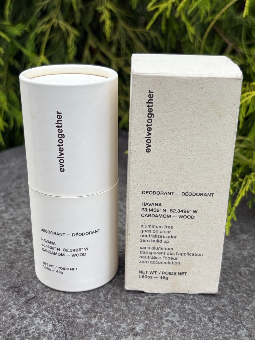 Evolvetogether Havana Aluminum Free Deodorant 1.69 oz Cardamom & Wood (NIB)